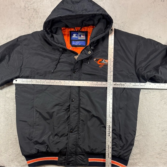 Rare 90’s MLB Tag Baltimore Orioles Starter Parka Full Zip Jacket Size Large 🔥 - Picture 3 of 5